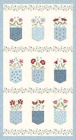 Henry Glass & Co. Pocketful Of Posies 3400P 44 Cream Pocketful Of Posies 23" PANEL By The PANEL (Not Strictly By The Yard)