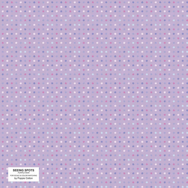 Poppie Cotton Seeing Spots SS24197 Purple Rain Purple By The Yard