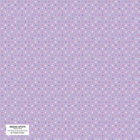 Poppie Cotton Seeing Spots SS24197 Purple Rain Purple By The Yard