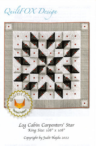 Étoile des menuisiers de cabane en rondins - motif de courtepointe design quiltfox