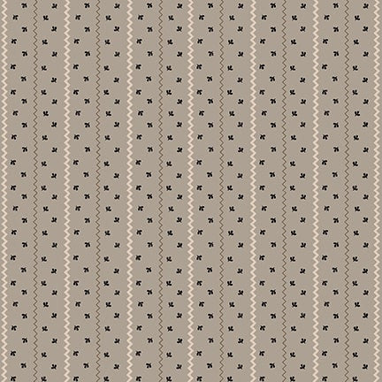 Henry Glass & Co. Quiet Grace 933 90 Gray Sprigged Stripe By The Yard