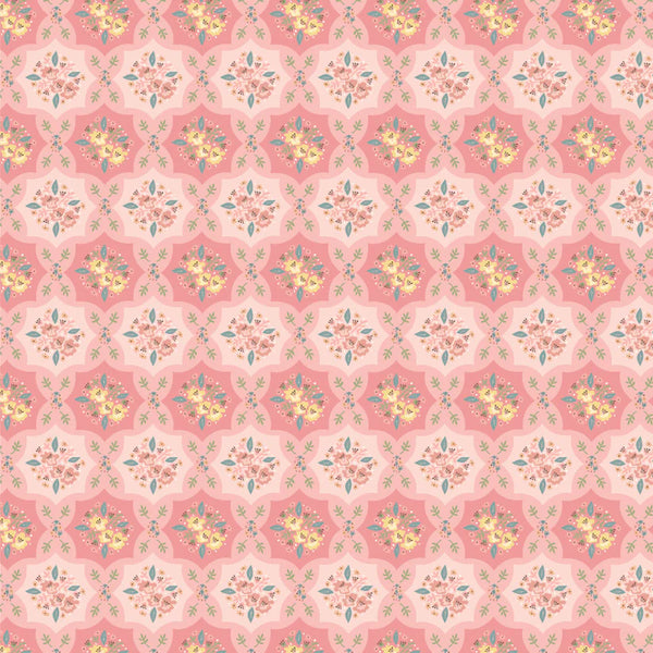 Poppie Cotton Wildwood Dwellings WW25108 Quilty Patches Blush By The Yard