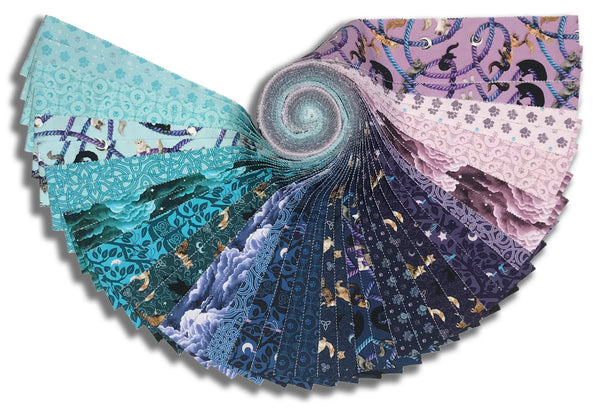 Riley Blake Pre-Cut 40 Piece 2 1/2" Rolie Polie Jelly Roll RP 16580 40 - Celtic Cats