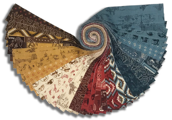 Riley Blake Pre-Cut 40 Piece 2 1/2" Rolie Polie Jelly Roll RP 16620 40 - John Wayne American West