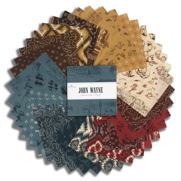 Riley Blake Pre-Cut 42 Piece 5" Stacker Charm Squares 16620 42 - John Wayne American West