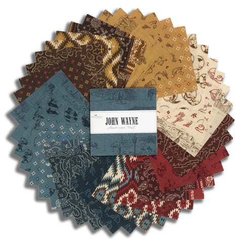 Riley Blake Pre-Cut 42 Piece 5" Stacker Charm Squares 16620 42 - John Wayne American West