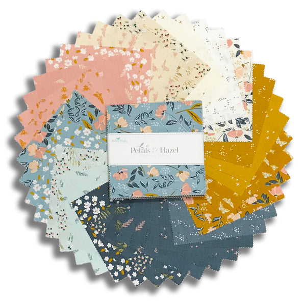 Riley Blake Pre-Cut 42 Piece 5" Stacker Charm Squares 18220 42 - Petals & Hazel