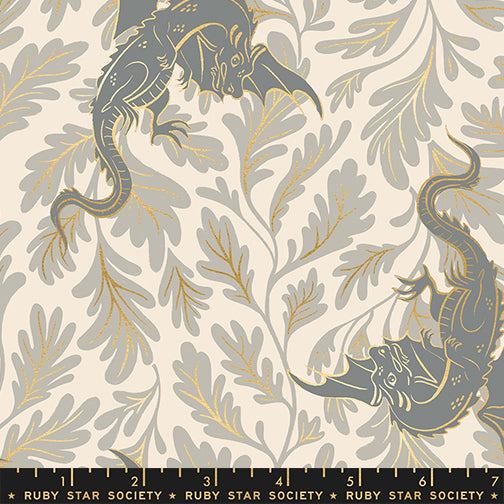 Moda Fireglow RS2132 11M Oyster Metallic Dragon Lair By The Yard