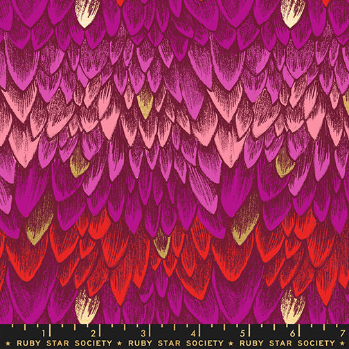 Moda Fireglow RS2134 11M Rose Metallic Scales By The Yard