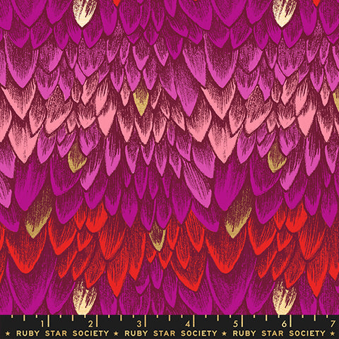 Moda Fireglow RS2134 11M Rose Metallic Scales By The Yard