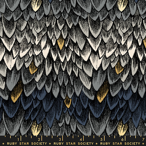Moda Fireglow RS2134 14M Smoke Metallic Scales By The Yard