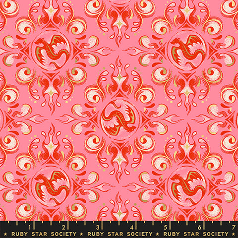 Moda Fireglow RS2136 12M Dark Ruby Dragon Emblems By The Yard