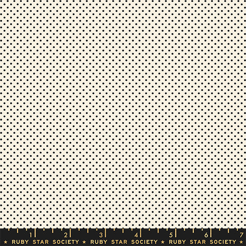 Moda 1 800 Calico RS4102 20 Black On Natural Mini Dot By The Yard