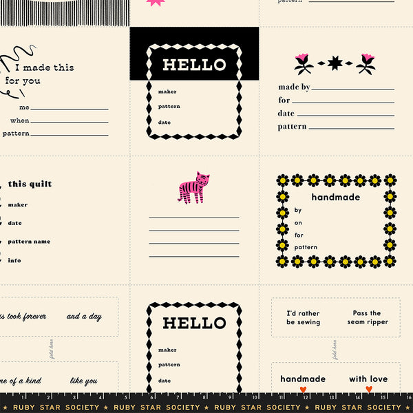 Moda 1 800 Calico RS4165 14 Black Labels By The Yard