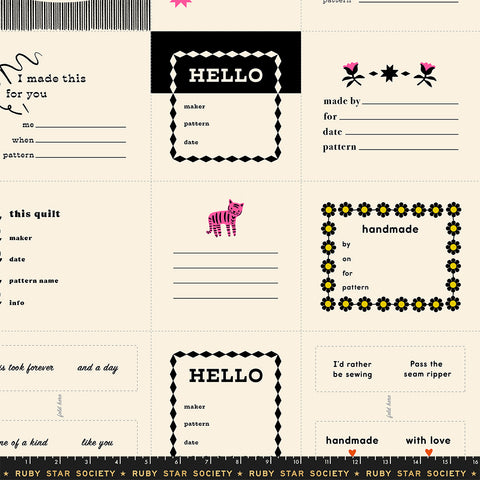 Moda 1 800 Calico RS4165 14 Black Labels By The Yard