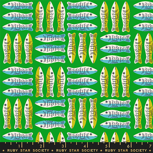 Moda 1 800 Calico RS4168 14 Verdant Little Sardines By The Yard