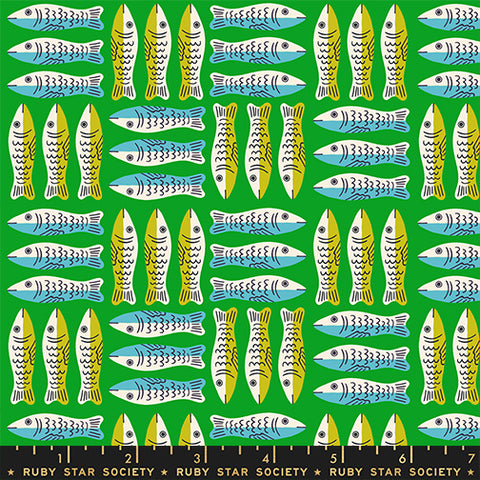 Moda 1 800 Calico RS4168 14 Verdant Little Sardines By The Yard