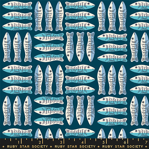 Moda 1 800 Calico RS4168 15 Galaxy Little Sardines By The Yard