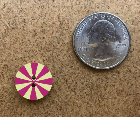 Kaffe Fassett  - Dill Buttons - RADIATE YELLOW/PINK - 15mm