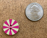 Kaffe Fassett  - Dill Buttons - RADIATE YELLOW/PINK - 20mm