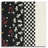 Matt's Moda Pre-cut 24 Block Rail Fence Quilt Kit - 1 800 Calico - Black/Cream