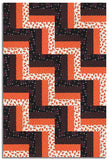 Matt's Moda Pre-cut 24 Block Rail Fence Quilt Kit - 1 800 Calico - Black/Warm Red