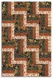 Hoffman Metallic Pre-Cut 24 Block Rail Fence Quilt Kit - Gilded Garden - Copper