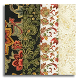 Hoffman Metallic Pre-Cut 24 Block Rail Fence Quilt Kit - Gilded Garden - Cream