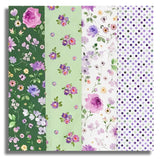 Matt's Clothworks Pre-Cut 24 Block Rail Fence Quilt Kit - Chateau En Fleur - Forest