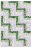 Matt's Clothworks Pre-Cut 24 Block Rail Fence Quilt Kit - Chateau En Fleur - Forest