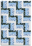 In The Beginning Pre-Cut 24 Block Rail Fence Quilt Kit - Sanctuary - Periwinkle