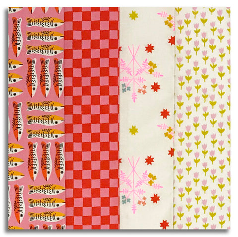 Matt's Moda Pre-cut 24 Block Rail Fence Quilt Kit - 1 800 Calico - Pink
