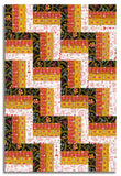 Matt's Andover Pre-Cut 24 Block Rail Fence Quilt Kit - Jinny - Raven