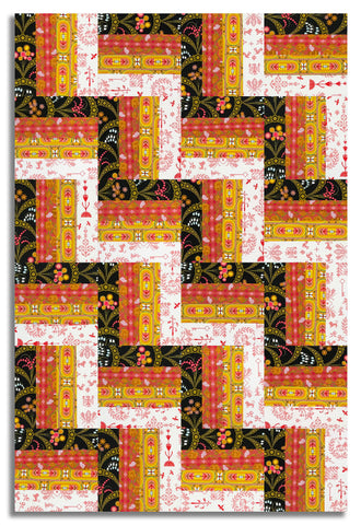 Matt's Andover Pre-Cut 24 Block Rail Fence Quilt Kit - Jinny - Raven