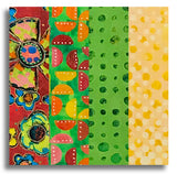 Free Spirit Pre-Cut 24 Block Rail Fence Quilt Kit - Dragonfly Dance - Red