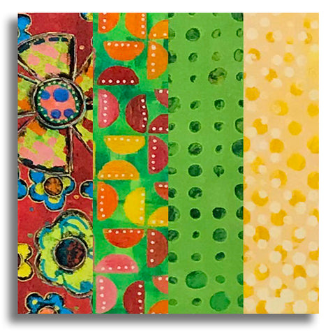 Free Spirit Pre-Cut 24 Block Rail Fence Quilt Kit - Dragonfly Dance - Red