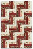 Henry Glass Philomena Pre-Cut 24 Block Rail Fence Quilt Kit - Red