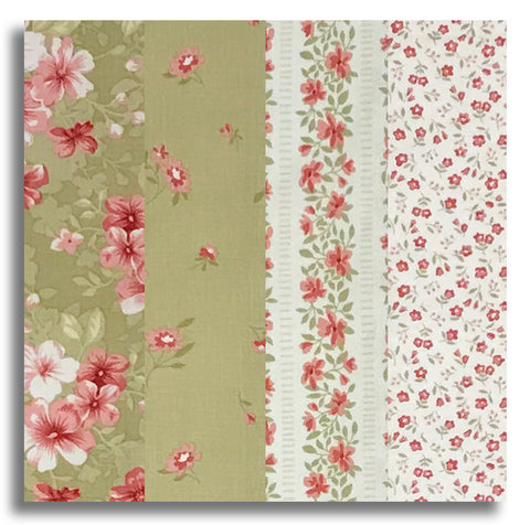 Studio E Pre-Cut 24 Block Rail Fence Quilt Kit - Elizabeth - Sage