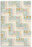 Moda Pre-cut 24 Block Rail Fence Quilt Kit - Floral Fondant - Sky