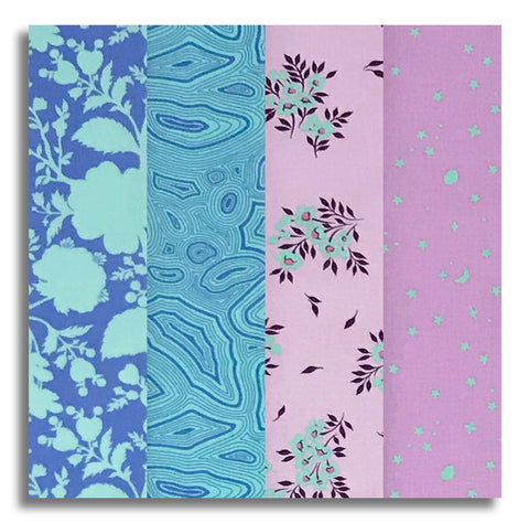 Free Spirit Pre-Cut 24 Block Rail Fence Quilt Kit - Tula's True Colors - Topaz
