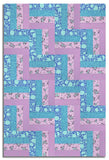 Free Spirit Pre-Cut 24 Block Rail Fence Quilt Kit - Tula's True Colors - Topaz