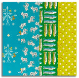 Matt's Moda Pre-cut 24 Block Rail Fence Quilt Kit - 1 800 Calico - Wave