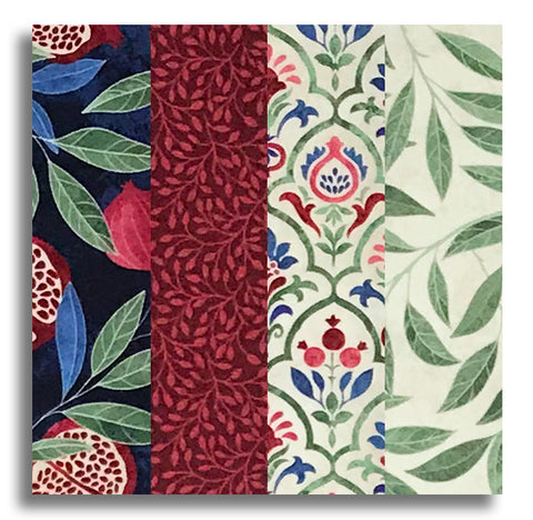 Northcott Stonehenge Pre-Cut 24 Block Rail Fence Quilt Kit - Pomegranate