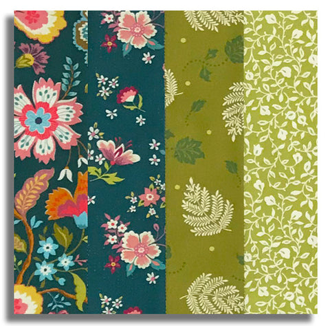 Matt's Moda Pre-cut 24 Block Rail Fence Quilt Kit - Sitara