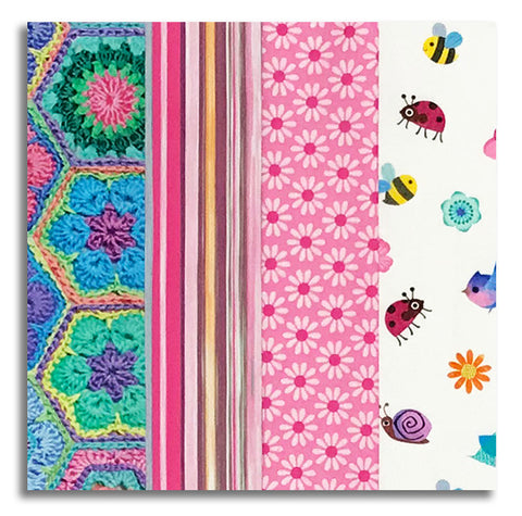 Matt's Northcott Pre-Cut 24 Block Rail Fence Quilt Kit - Topsy Turtles
