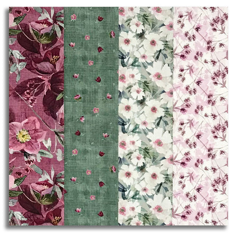 Blank Quilting Pre-Cut 24 Block Rail Fence Quilt Kit - Lush & Lavish