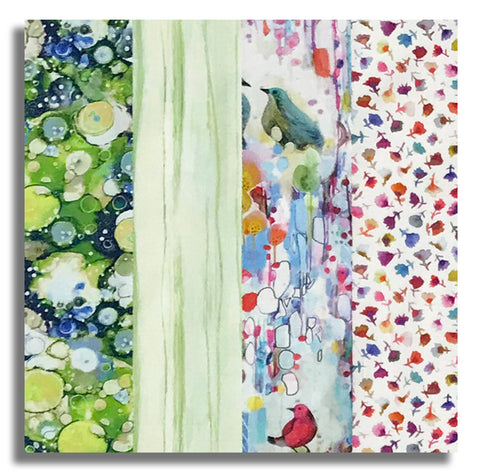 P&B Textiles Pre-Cut 24 Block Rail Fence Quilt Kit - Tree Of Life