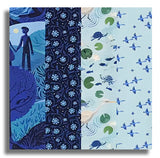 Matt's Free Spirit Pre-Cut 24 Block Rail Fence Quilt Kit - Azul