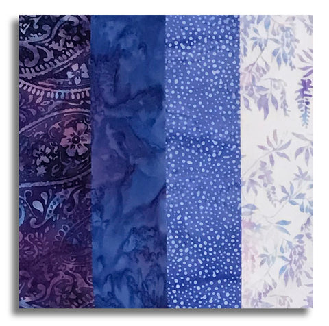 Hoffman Batik Pre-Cut 24 Block Rail Fence Quilt Kit - Morning Glory