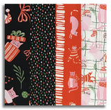 Matt's Timeless Treasures Pre-Cut 24 Block Rail Fence Quilt Kit - Here Comes Santa Claws